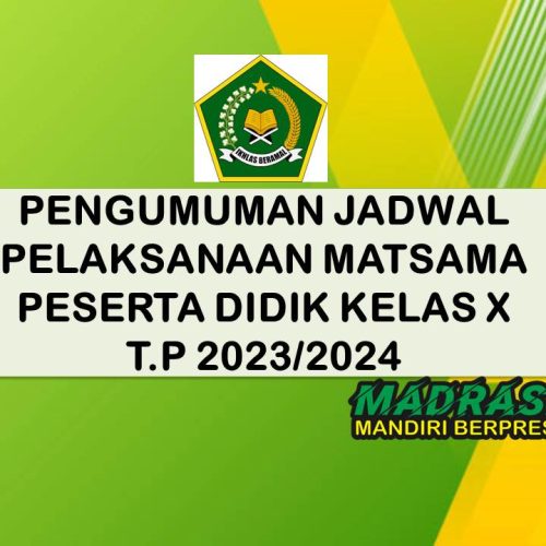 PEMBERITAHUAN JADWAL MATSAMA MAN 1 PADANGSIDIMPUAN